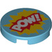 LEGO Azure moyen Tuile 2 x 2 Rond avec &#039;POW!&#039; avec porte-goujon inférieur (14769 / 29378)