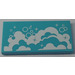 LEGO Medium Azure Tile 2 x 4 with Bubbles, Stars and Foam Sticker (87079)