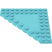 LEGO Medium Azure Wedge Plate 10 x 10 without Corner without Studs in Center (92584)