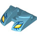 LEGO Medium Azure Wedge Plate 2 x 3 with Curved Slopes (3 x 4) with Yellow Eyes (3220 / 102902)