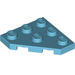 LEGO Azure moyen Coin assiette 3 x 3 Coin (2450)