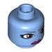 LEGO Medium blauw Aayla Secura Hoofd (Veiligheids Stud) (3626 / 90824)