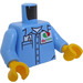 LEGO Medium Blue Airport worker with Octan Jacket Minifig Torso (973 / 76382)