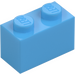 LEGO Bleu Moyen Brique 1 x 2 avec tube inférieur (3004 / 93792)