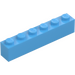LEGO Medium Blue Brick 1 x 6 (3009)