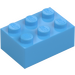 LEGO Medium Blue Brick 2 x 3 (3002)