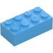 LEGO Medium Blue Brick 2 x 4 (3001 / 3556)