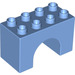 LEGO Medium blauw Duplo Boog Steen 2 x 4 x 2 (11198)