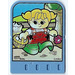LEGO Medium blauw Explore Story Builder Card Farmyard Fun met girl holding basket met eggs en een Bloem Patroon (43982)