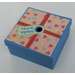 LEGO Medium Blue Gift Parcel with Film Hinge with Hearts Wrapping with Ribbon and Tag Sticker (33031)