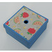 LEGO Medium blauw Gift Parcel met Film Scharnier met Strawberries en Watermelon Sticker (33031)