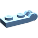 LEGO Medium blauw Scharnier Plaat 1 x 2 met Vergrendelings Vingers met groef (44302)