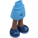 LEGO Medium Blue Minidoll Hip with Curved Skirt with Blue Shoes (Thin Hinge) (2241)