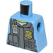 LEGO Medium blauw Minifig Torso zonder armen met Decoratie (973)