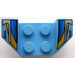 LEGO Medium blauw Spatbord Plaat 2 x 2 met Flared Wiel Arches met Blauw, Geel  (41854)