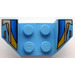 LEGO Medium blauw Spatbord Plaat 2 x 2 met Flared Wiel Arches met Blauw, Geel  (41854 / 46256)