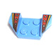 LEGO Medium blauw Spatbord Plaat 2 x 2 met Flared Wiel Arches met Zilver Stars (41854)