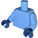 LEGO Medium Blue Plain Torso with Medium Blue Arms and Dark Blue Hands (973)