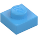 LEGO Medium blauw Plaat 1 x 1 (3024 / 30008)