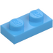 LEGO Medium blauw Plaat 1 x 2 (3023 / 28653)