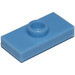 LEGO Medium Blue Plate 1 x 2 with 1 Stud (with Groove) (3794 / 15573)