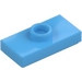 LEGO Medium Blue Plate 1 x 2 with 1 Stud (with Groove and Bottom Stud Holder) (15573)