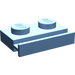 LEGO Bleu moyen assiette 1 x 2 avec Porte Rail (32028)