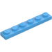 LEGO Medium blå Plate 1 x 6 (3666)