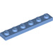 LEGO Medium Blue Plate 1 x 6 (3666)