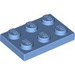 LEGO Medium Blauw Plaat 2 x 3 (3021)