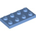 LEGO Bleu moyen assiette 2 x 4 (3020)