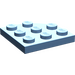 LEGO Medium Blue Plate 3 x 3 Round Corner