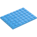 LEGO Medium Blue Plate 6 x 8 (3036)