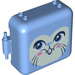 LEGO Mittelblau Play Cube Box 3 x 8 mit Scharnier mit Hamster Gesicht (64462 / 72566)