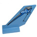 LEGO Medium Blue Rudder 2 x 4 x 6 with Shark Skeleton (6239 / 43224)