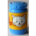 LEGO Medium Blue Scala Container with Cat food label Sticker (33011)