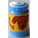 LEGO Medium Blue Scala Container with Dog Sticker