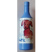 LEGO Mittelblau Scala Wine Flasche mit Katze und Hund label Aufkleber