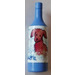 LEGO Medium Blue Scala Wine Bottle with cat and dog label Sticker