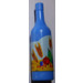 LEGO Mittelblau Scala Wine Flasche mit Wheat und Obst Aufkleber (33011)