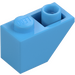 LEGO Medium blauw Helling 1 x 2 (45°) Omgekeerd (3665)