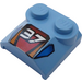 LEGO Mittelblau Steigung 2 x 2 x 0.7 Gebogen mit &quot;37&quot; ohne gebogenes Ende (41855)