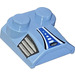 LEGO Medium Blue Slope 2 x 2 x 0.7 Curved with Blue black and white Vents without Curved End (41855 / 45412)