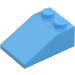 LEGO Medium Blue Slope 2 x 3 (25°) with Rough Surface (3298)