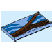 LEGO Medium Blue Tile 2 x 4 with Wavey Lines (87079 / 100793)