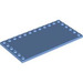 LEGO Medium blauw Tegel 6 x 12 met Noppen aan 3 Edges (6178)