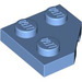 LEGO Medium blauw Wig Plaat 2 x 2 Cut Hoek (26601)