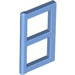 LEGO Medium Blue Window Pane 1 x 2 x 3 without Thick Corners (3854)