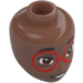 LEGO Medium Brown Basem Minidoll Head (92198)