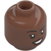 LEGO Medium Brown Ironheart MK2 Minifigure Head (Recessed Solid Stud) (1796 / 3626)